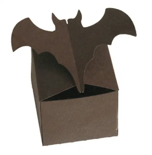 Arquivo de Corte Caixa Morcego Halloween Dia das Bru