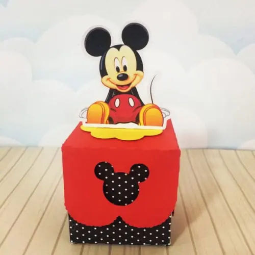 Arquivo Silhouette Caixa Vazada Mickey