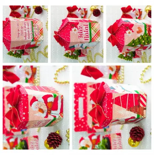 Arquivo de Corte Caixa Panetone (250g e 500g) Natal
