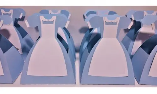 Arquivo de Corte Caixa Vestido Alice Pais das Maravilhas