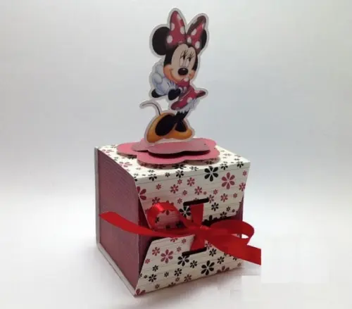 Arquivo Silhouette Caixinha Capa Minnie