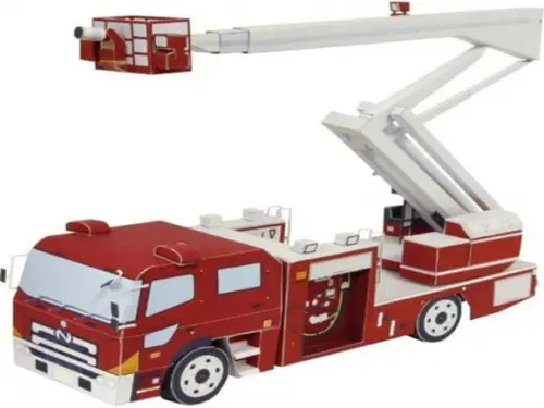 Arquivo pdf Papercraft Caminhão Bombeiro Escada Articulada