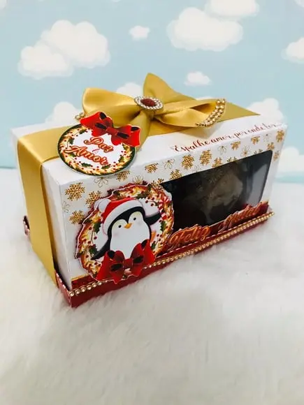 Arquivo de Corte Caixa 2 Esferas Bola de Acrílico Natal