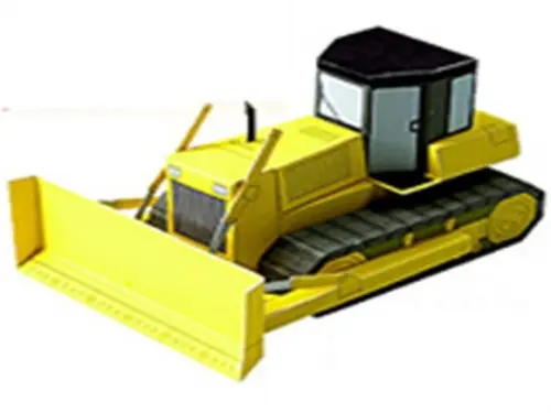 Arquivo pdf Papercraft Escavadeira 3d