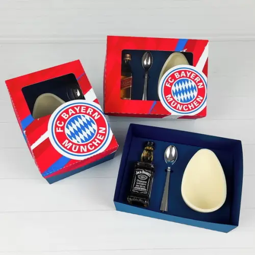 Arquivo de Corte Caixa Ovo de Colher Bayern Páscoa Futebol