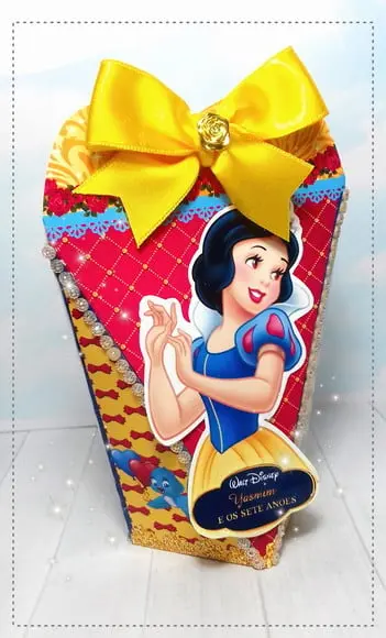 Arquivo Silhouette Caixa Coração Branca de Neve