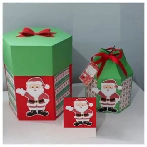 Arquivo Silhouette Caixa 500g e mini panetone Natal.