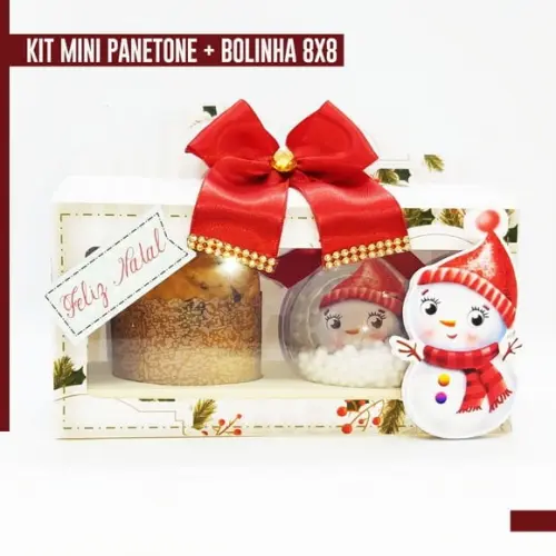 Arquivo Silhouette Caixa para Panetone e Bolinha Natal