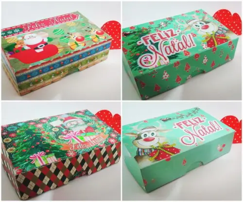 Arquivo Silhouette Caixas Presentes Natal