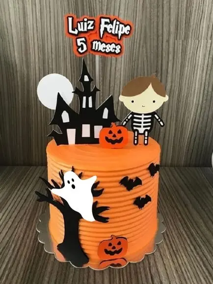 Topo de Bolo Camadas Halloween Feioso Cute Arquivo Studio