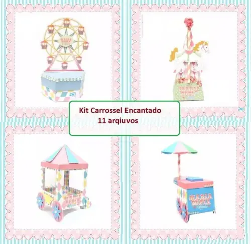 Arquivo de Corte Kit Carrossel Encantado
