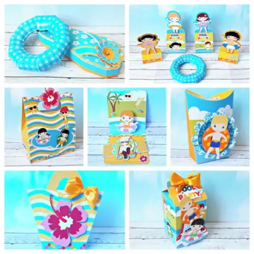 Arquivo Silhouette Kit Infantil Festa na Piscina