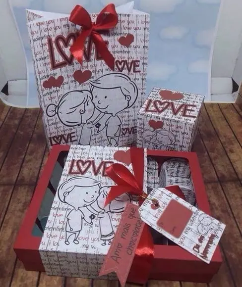 Arquivo Silhouette Kit Caixas Dia dos Namorados
