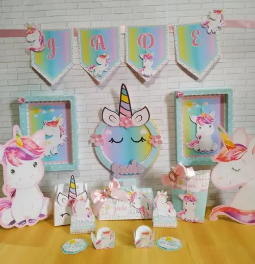 Kit Unicornio Baby Arquivo Silhouette