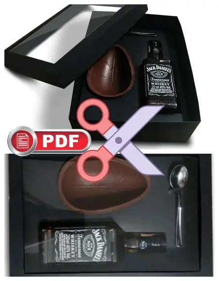 Arquivo em PDF Caixa Mini Whisky 20ml, 50ml e 375m Tesoura