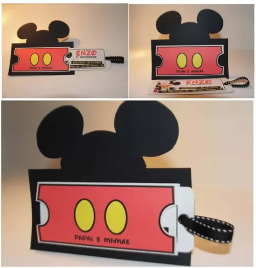 Arquivo Silhouette Convite Mickey Retrátil