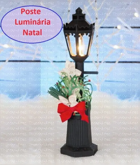 Poste Luminária Natal - Arquivo de Corte Silhouette