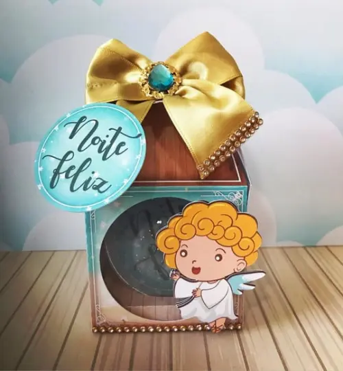 Arquivo DE CORTE PARA Silhouette PORTA BOLINHA 6X6 Natal