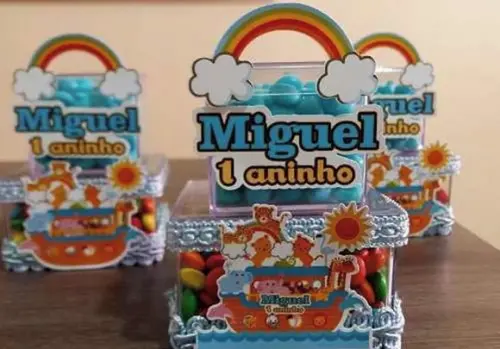 Arquivo de Corte Aplique Caixa Acrílica 5x5 Arca de Noé