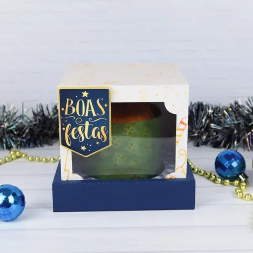 Arquivo Studio Caixa Panetone Visor 250g Boas Festas