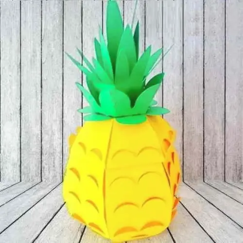Arquivo Silhouette Caixa Abacaxi 3d