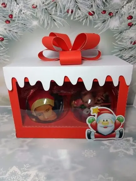 Arquivo de Corte Silhouette Caixa Bola Natal