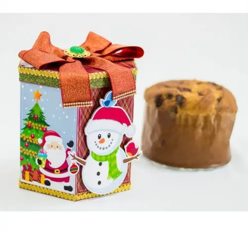 Arquivo Silhouette Caixa para Mini Panetone Natal