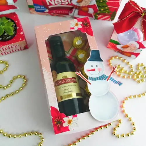 Caixa Mini Vinho e 05 doces Arquivo de Corte Nata