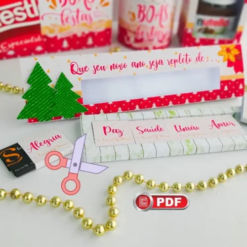 Arquivo pdf Caixa 6 Tabletes Chocolates Boas Festas