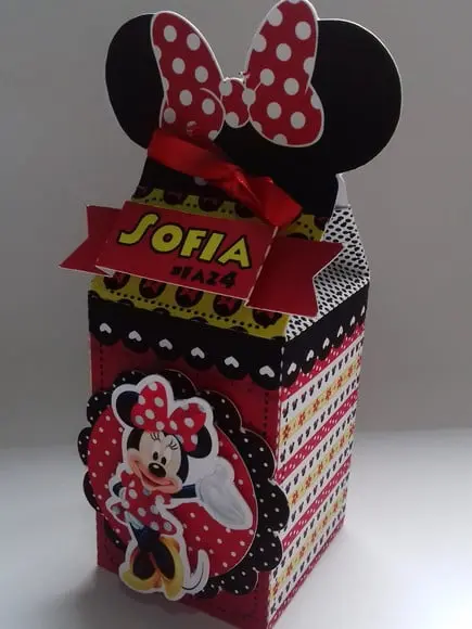 Arquivo Silhouette Caixa Milk Minnie Orelha
