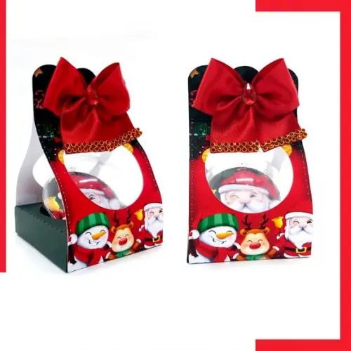 Arquivo Silhouette Embalagem Para Bolinha 7x7 Natal.