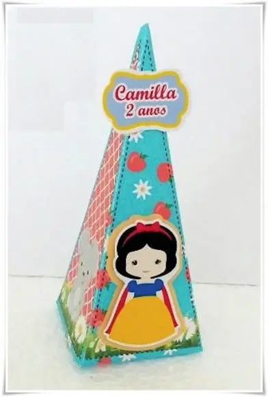 Arquivo Silhouette Caixa Cone Branca de Neve Cute