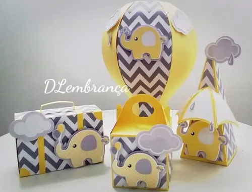 Arquivo Silhouette Kit Elefante Chá De Bebe