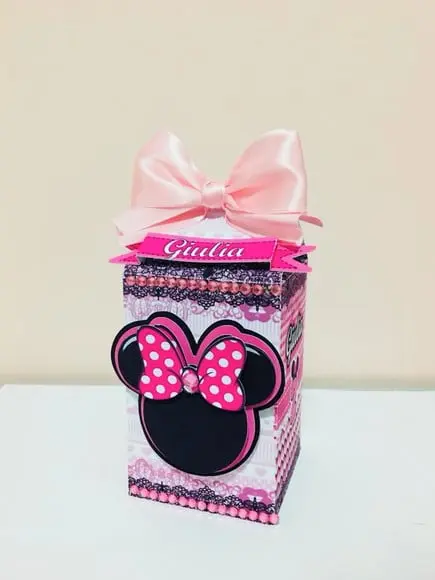 Arquivo Silhouette Caixa Milk Minnie Rosa