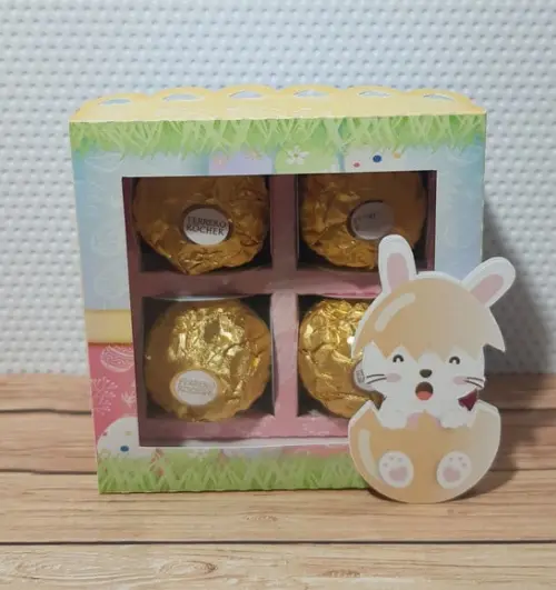 Arquivo de Corte Caixa 4 Doces Páscoa Infantil