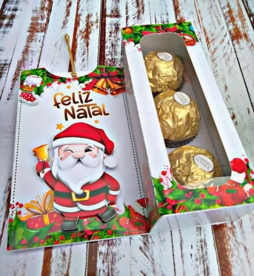 Molde para Corte Caixa Ferrero Rocher Natal