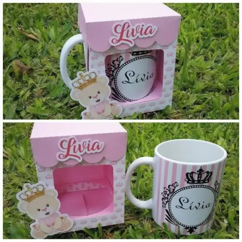 Arquivo de Corte Caixa Caneca Princesa Presente Convite