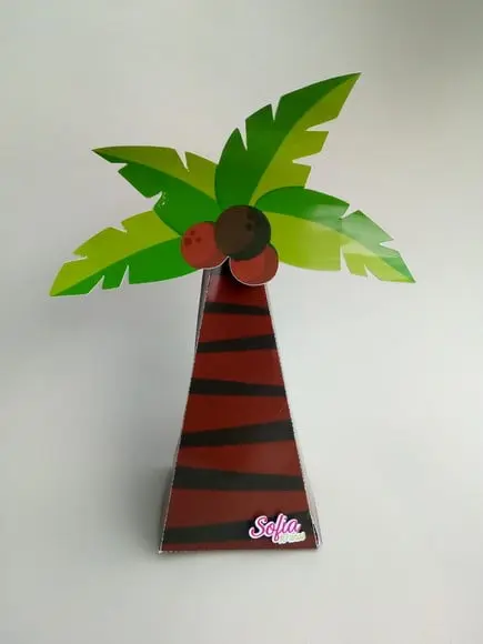 Caixa Cone Coqueiro Arquivo Silhouette