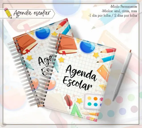Arquivo Silhouette Agenda Escolar Permanente