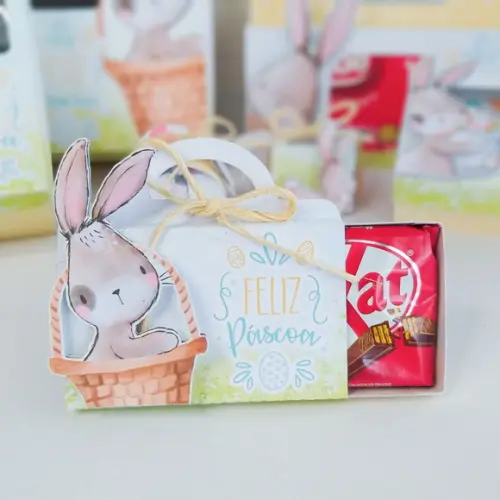 Arquivo de Corte Bolsinha Kitkat Páscoa Coelhos