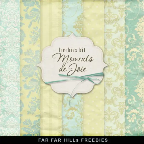 Kit Papel Digital Floral Envelhecido Verde Pastel 1