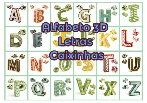 Alfabeto 3d Letras Caixinhas Arquivo Silhouette