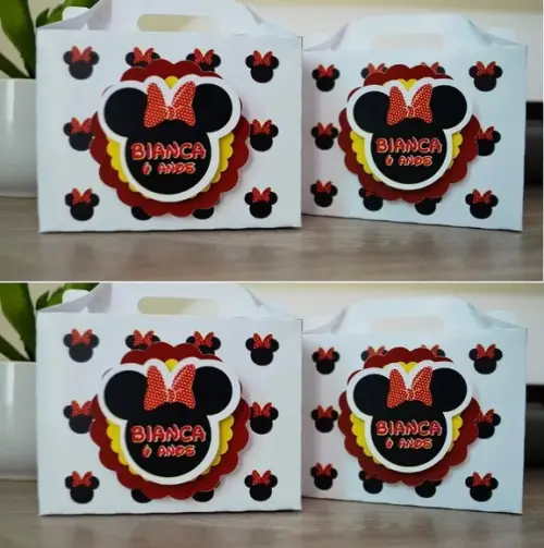 Arquivo Silhouette Caixas Maletinha Minnie