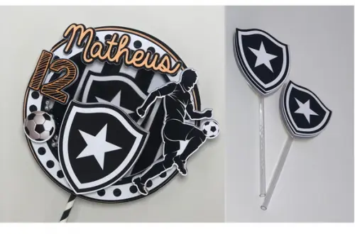 Arquivo Silhouette Topper Bolo E Docinhos Botafogo