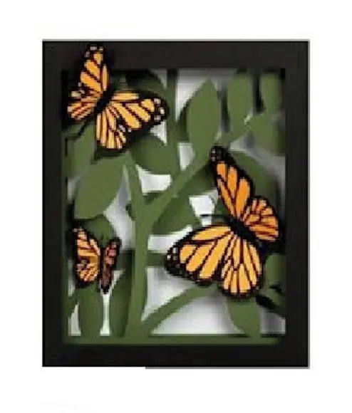 Arquivo de Corte Quadro Shadow 3d Borboleta