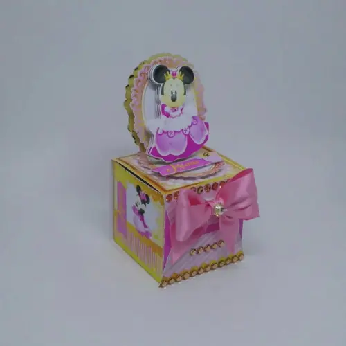 Arquivo Studio Caixa Passa Fita Minnie Rosa Realeza