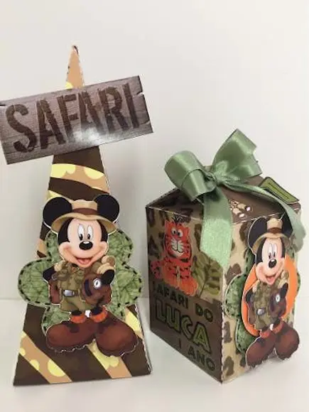 Arquivo Silhouette Caixa Milk E Pirâmide Mickey Safari