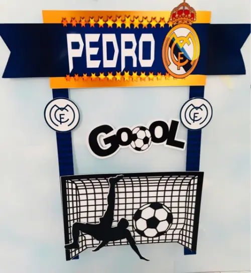 Molde Para Corte Topo De Bolo Real Madrid Futebol
