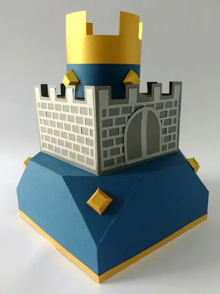 Caixa Castelo Bolo Arquivo Silhouette