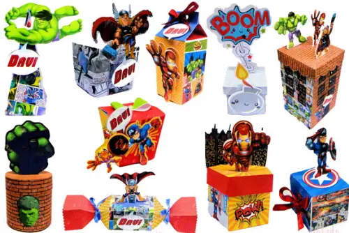 Arquivo de Corte Kit Festa Infantil Meninos Super Heroes